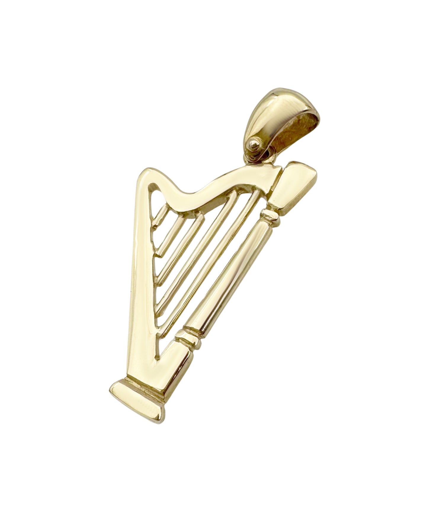 14k Gold David Harp Lyre Kinor Nevel David Pendant
