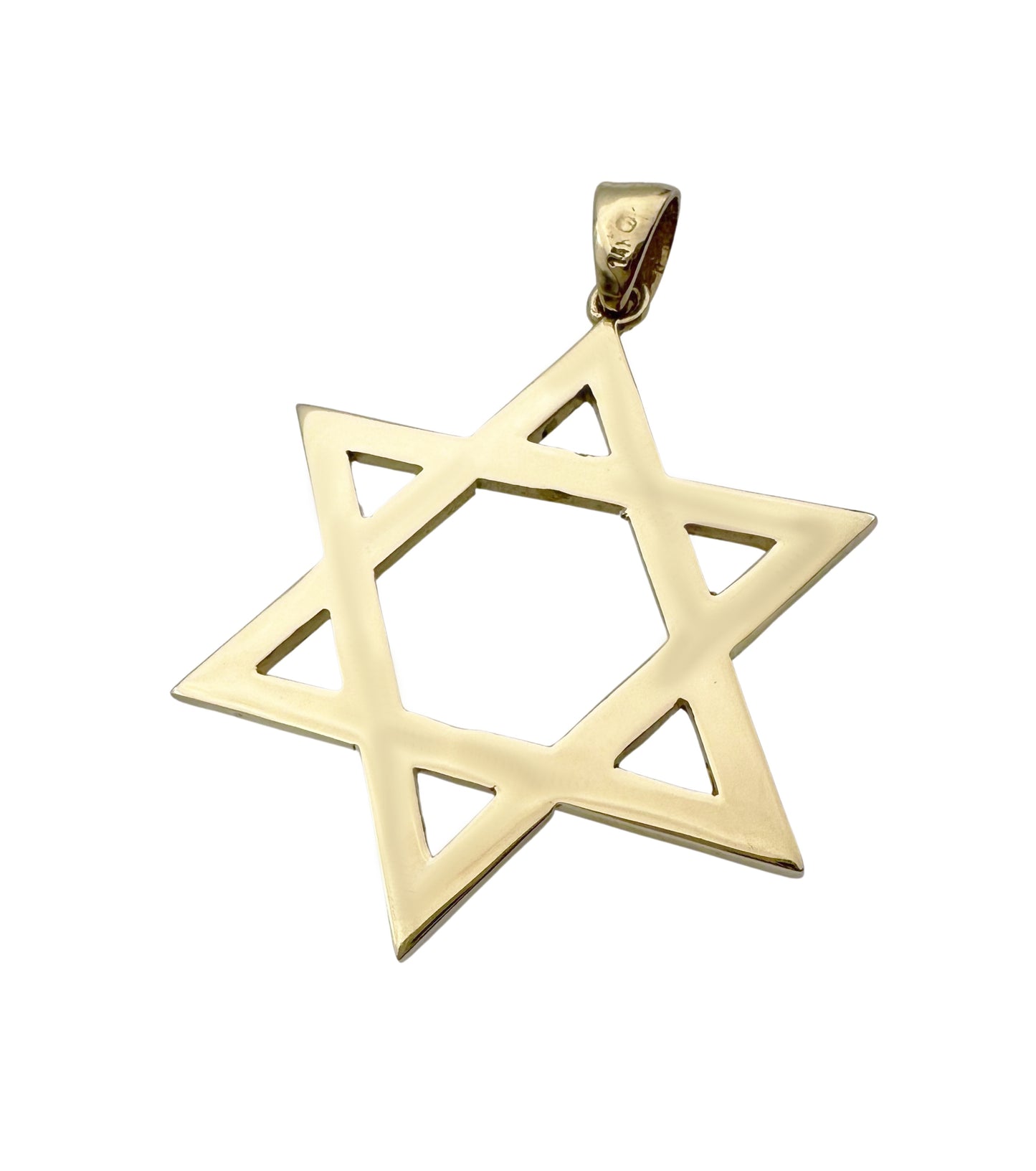 Classic 14K Gold Star of David Pendant