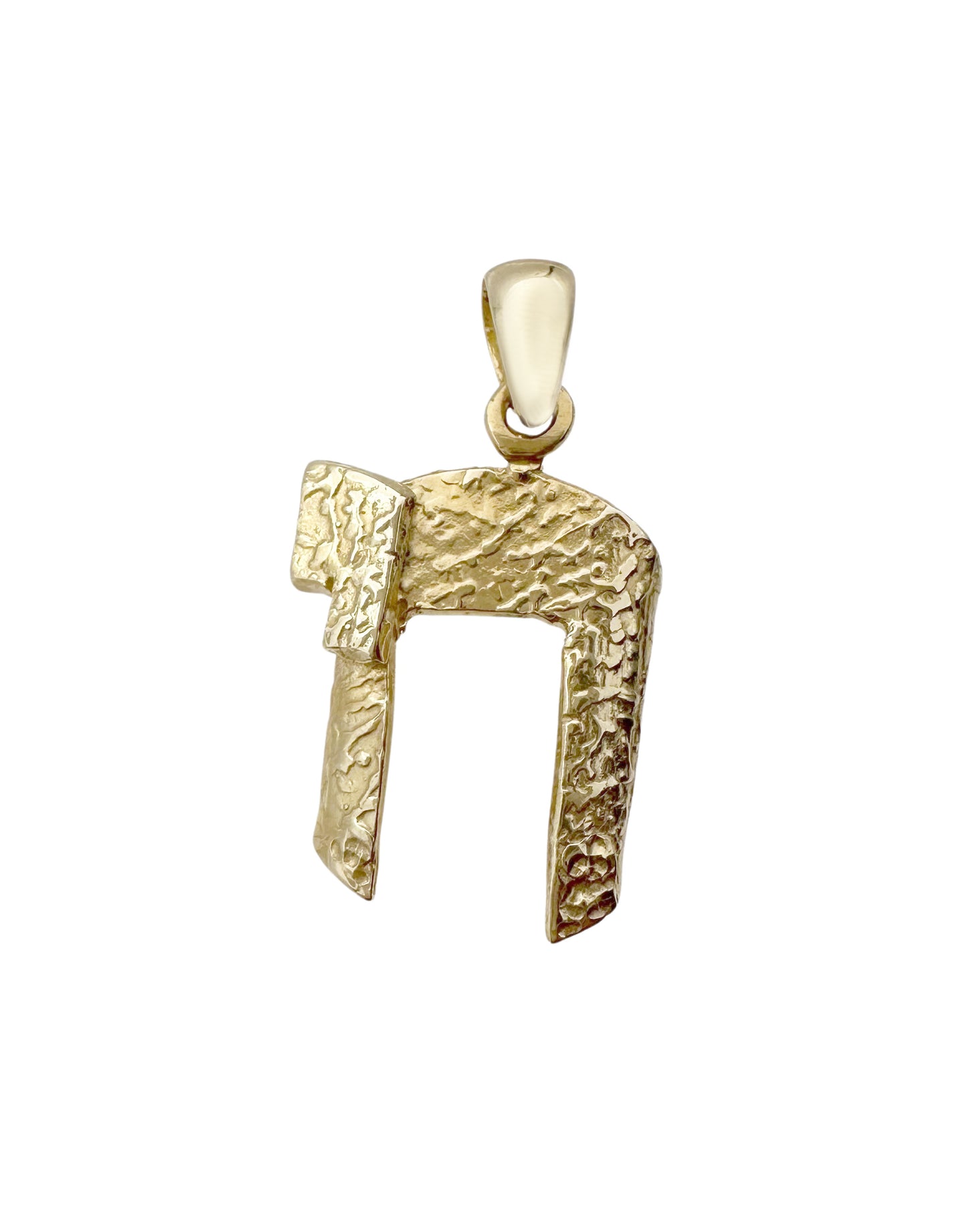 Handmade 14k Gold Chai Pendant