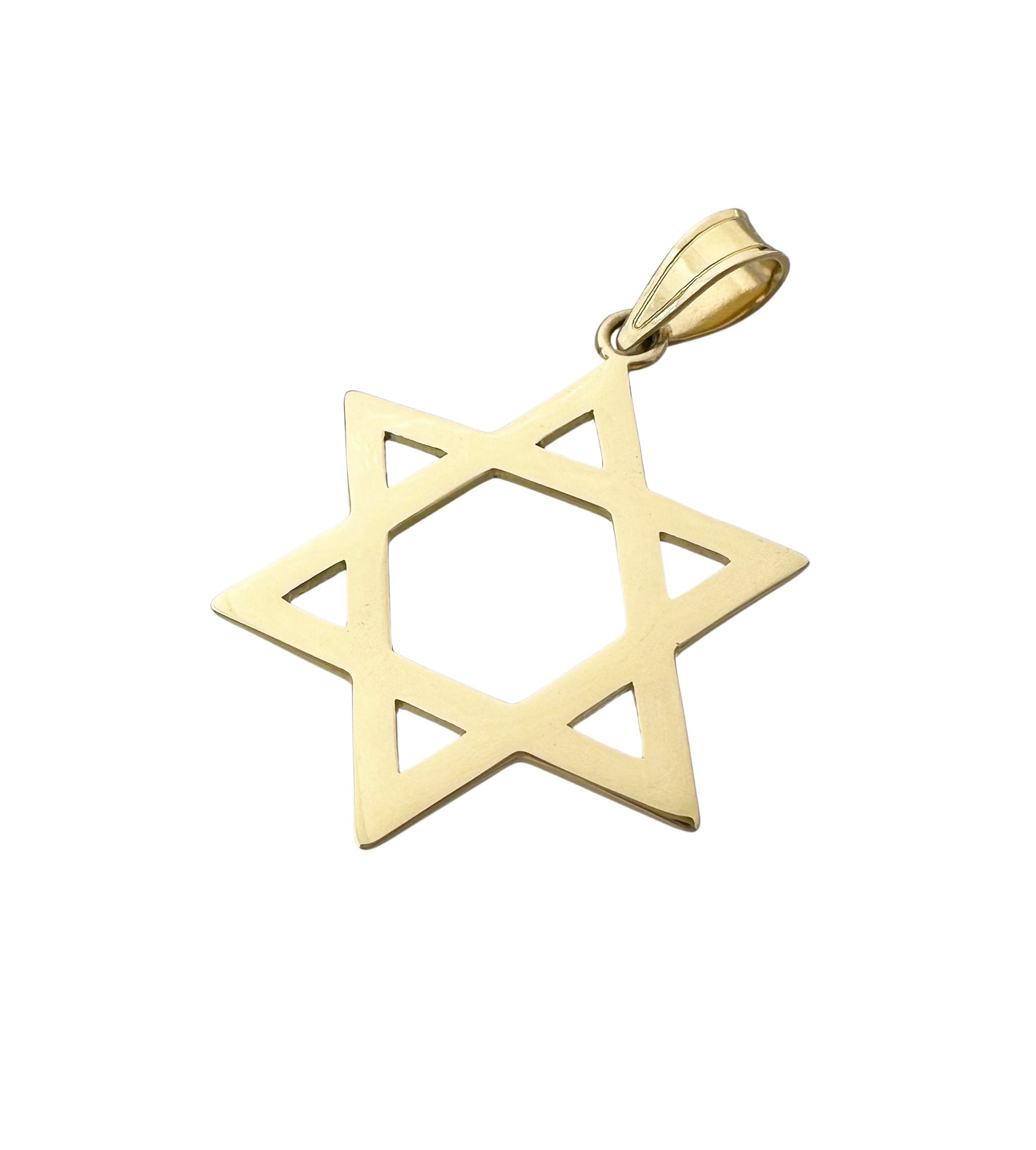 Classic 14K Gold Star of David Magen David Pendant