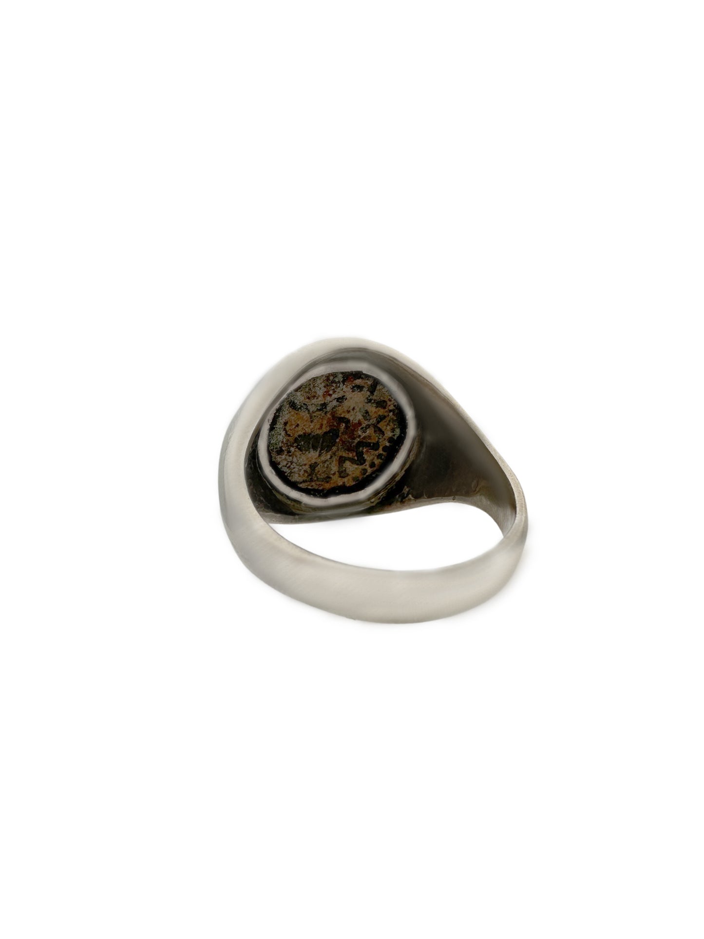 Ancient Jewish Freedom of Zion Masada Coin Set in Sterling Silver Ring