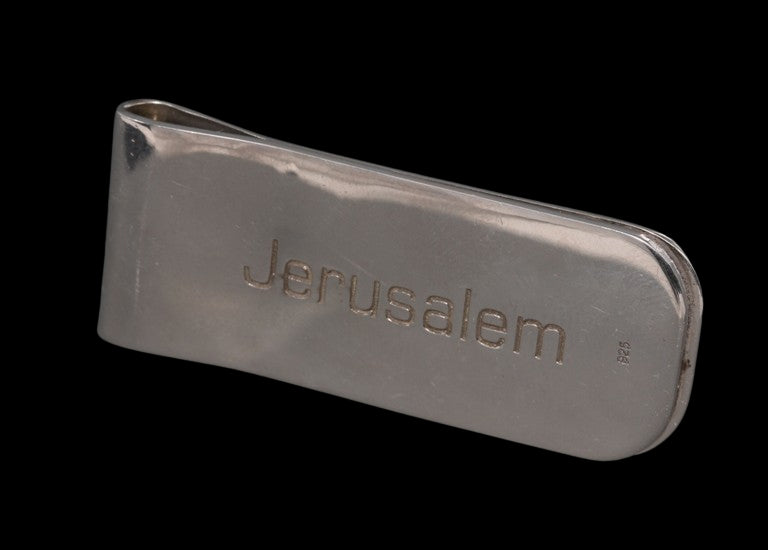 A Silver Drachm Of Alexander The Great In 18K Gold & Silver Money clip