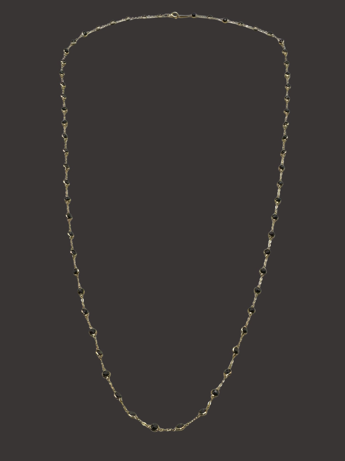 Solid 14K Gold Onyx Necklace – Timeless Elegance in Black & Gold