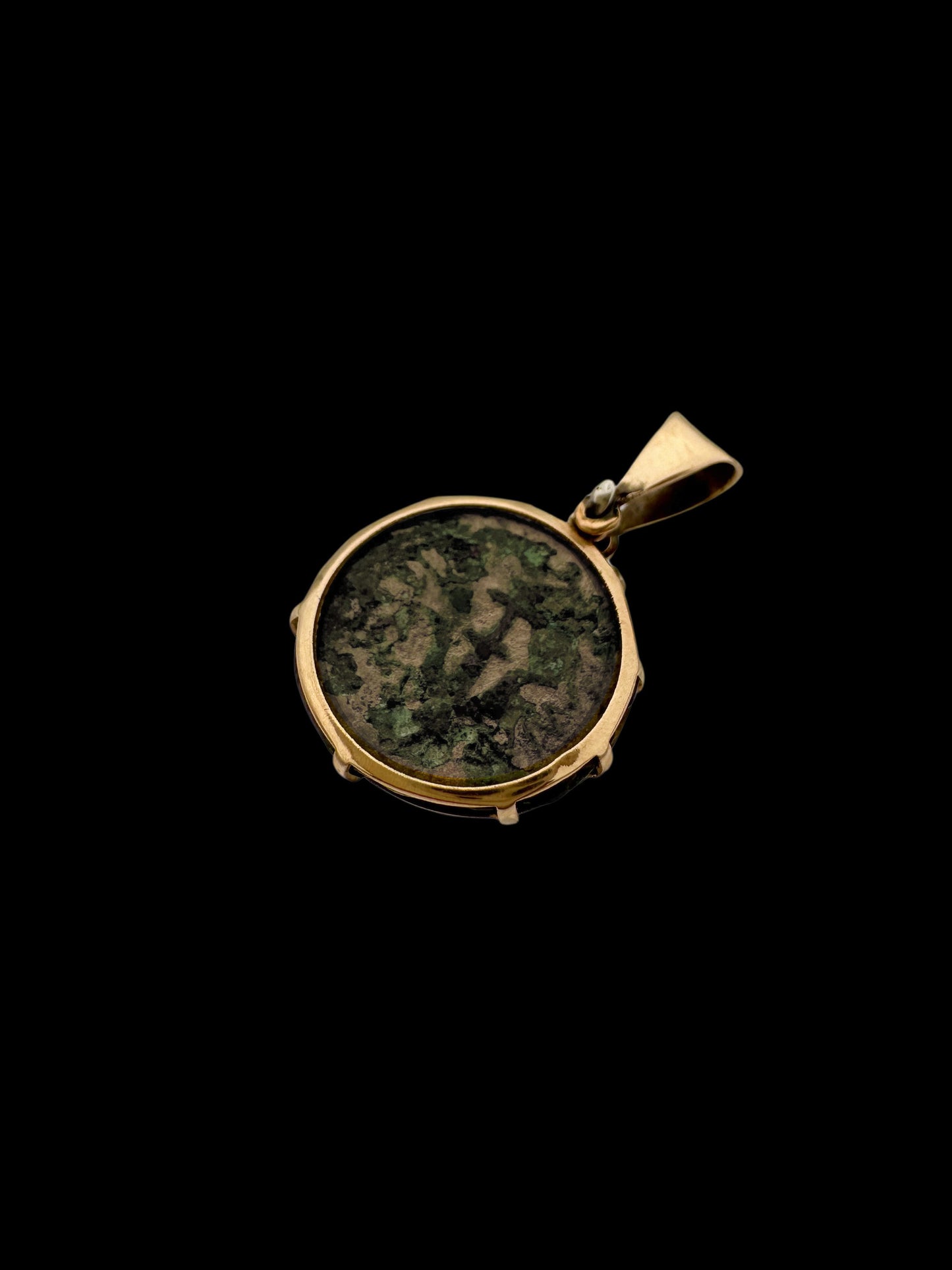 Ancient Widow’s Mite / Jewish Hasmonean Coin Set in Solid 14K Gold Pendant