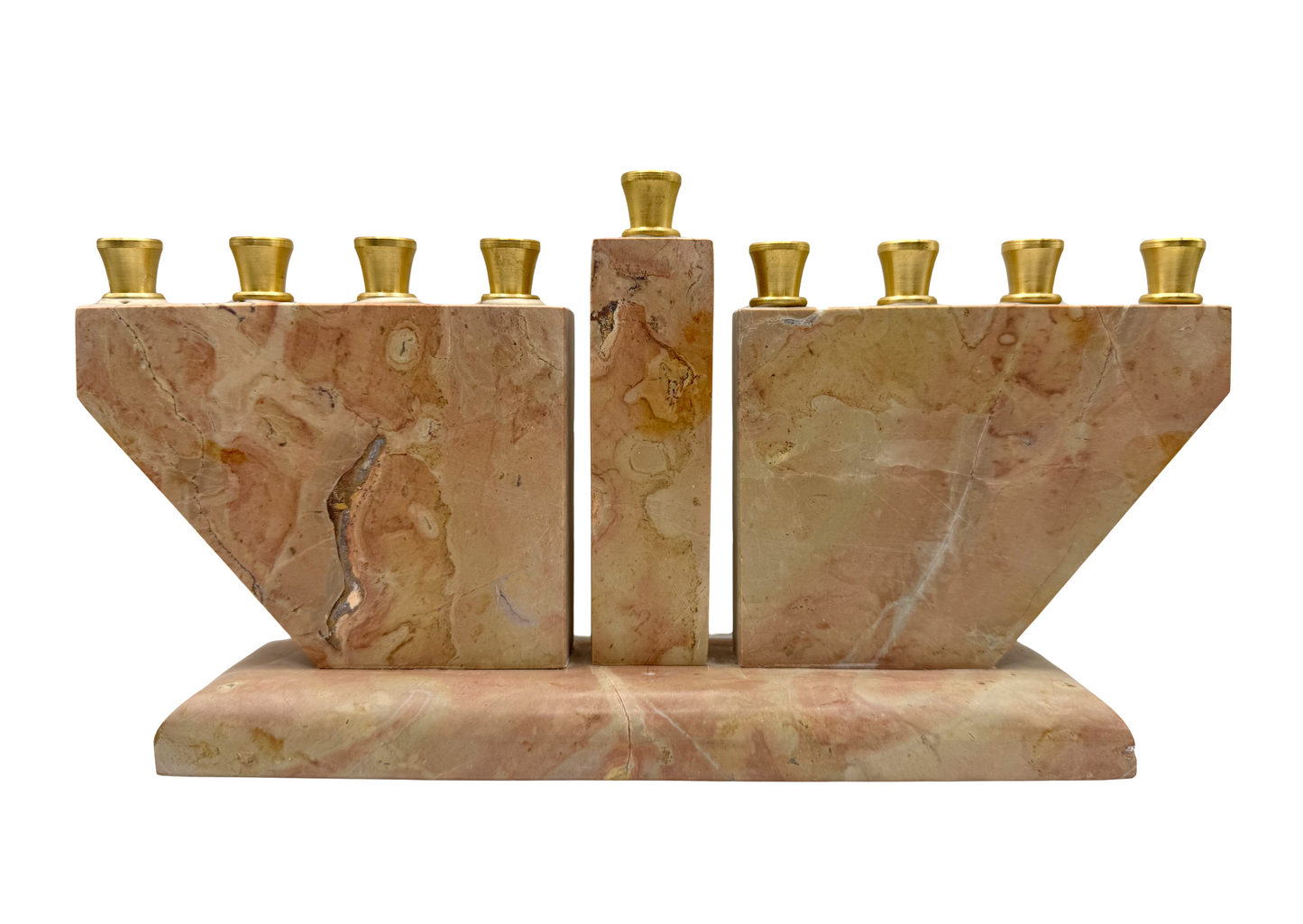 Hanukkah Menorah in Jerusalem Stone - Authentic Holy Land Hanukkiah