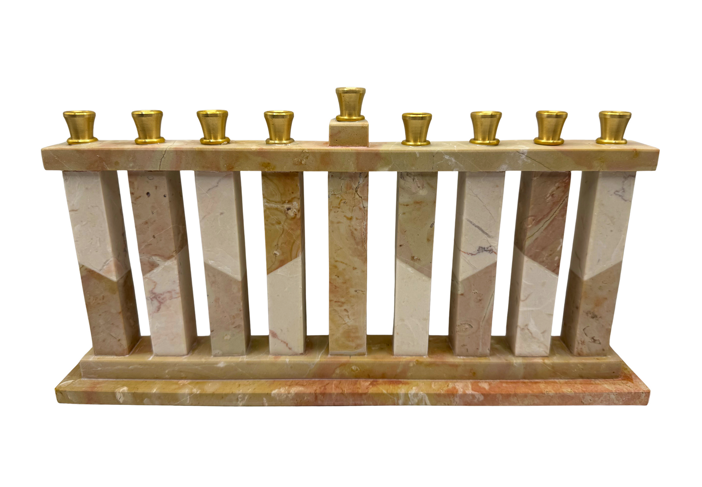 Stunning Hanukkiah in Jerusalem Stone - Premium Hanukkah Menorah