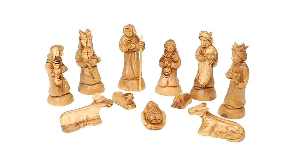 Olive Wood Nativity Scene_ Detailed Nativity Figurines