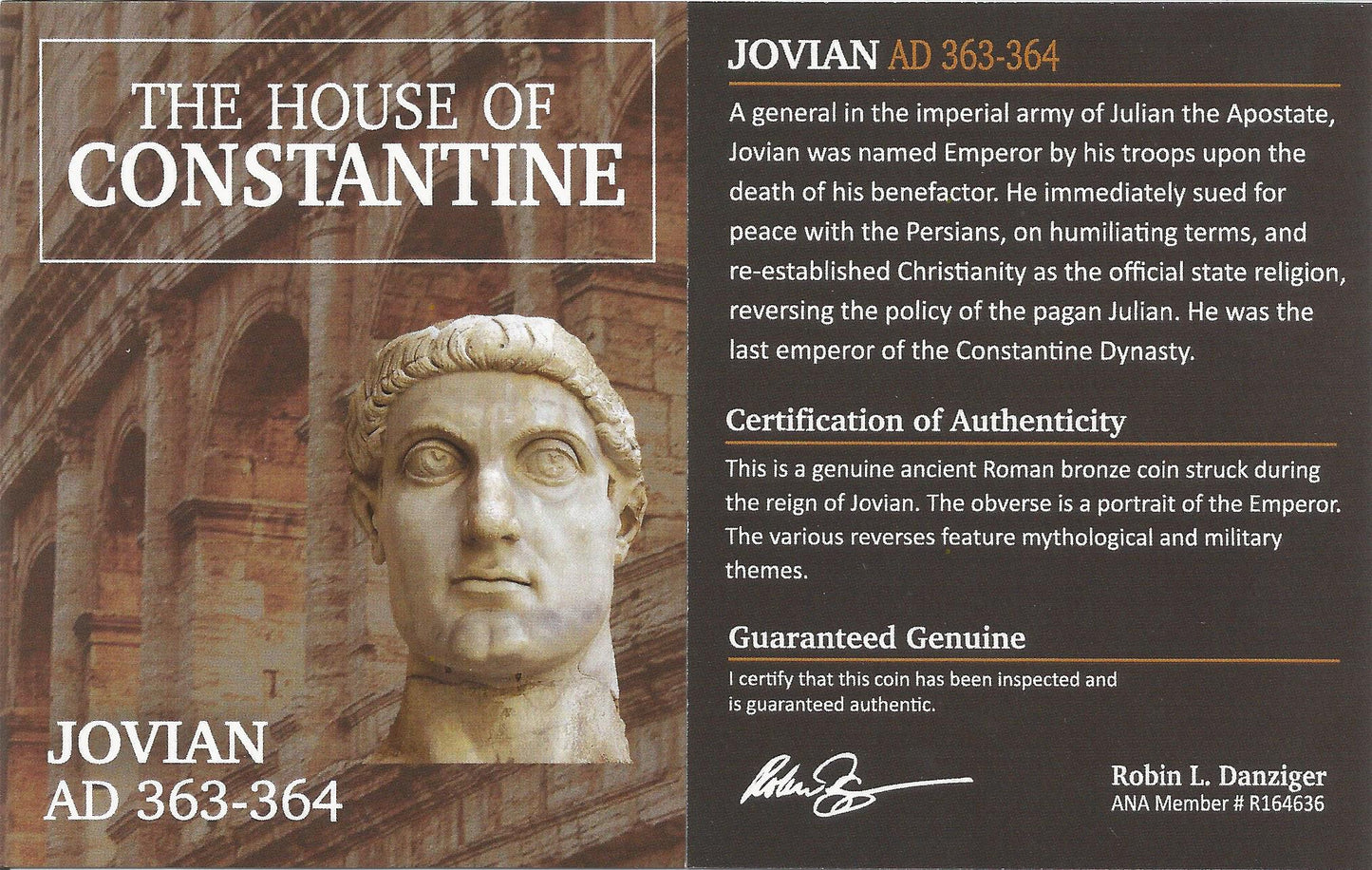 Roman AE of Jovian (363-364) NGC(XF)