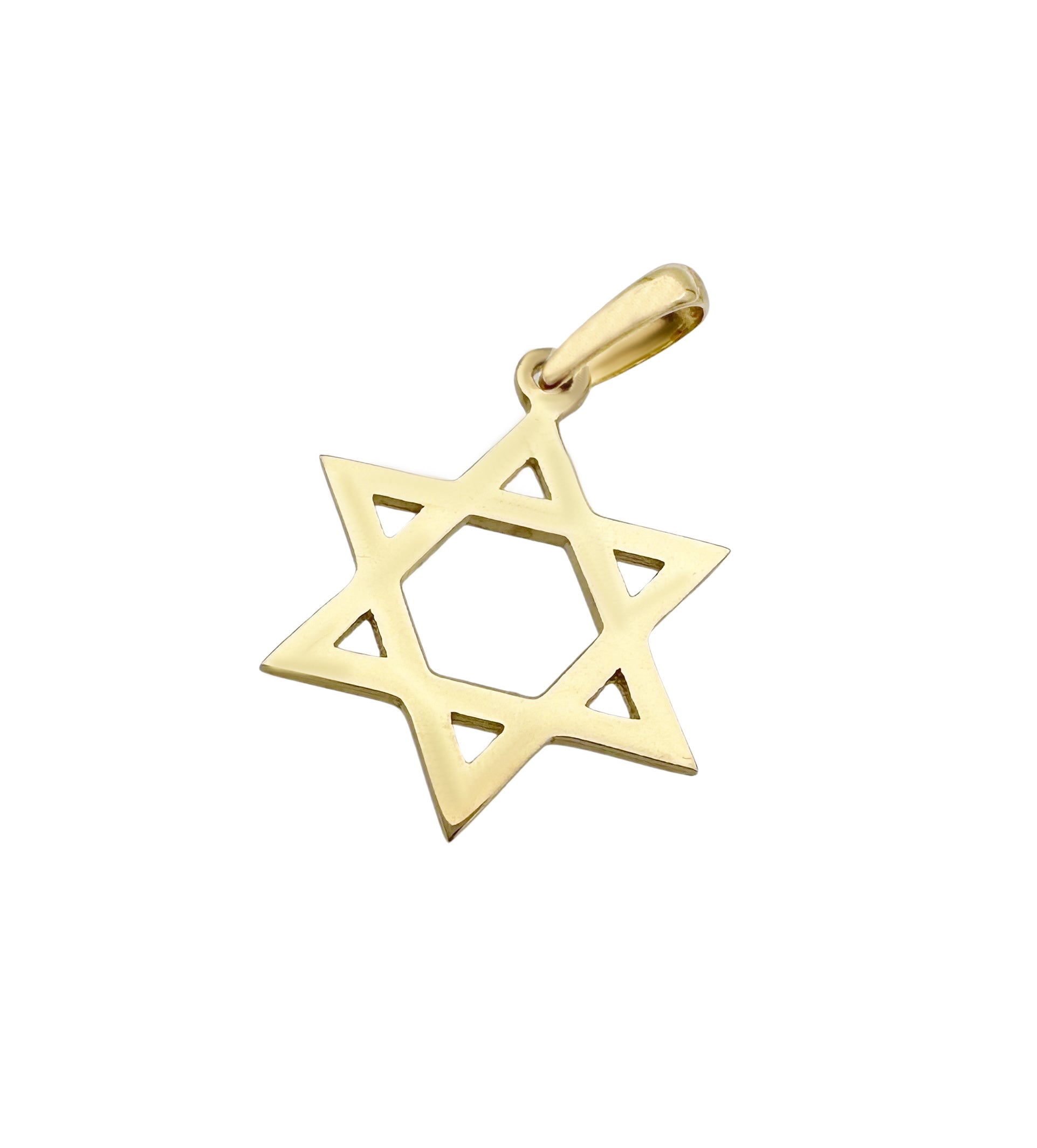Classic 14K Gold Star of David Magen David Pendant