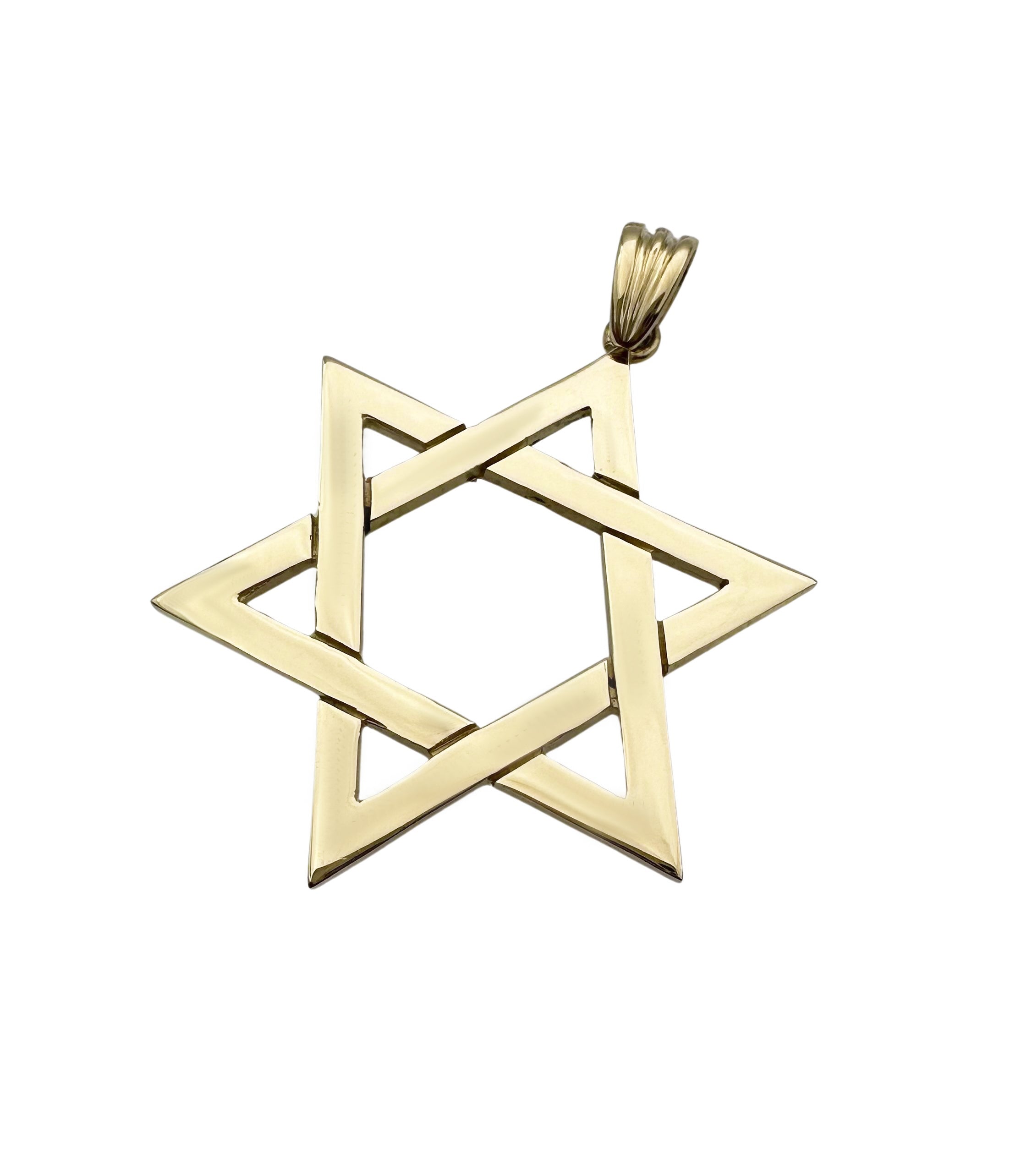 Classic 14K Gold Star of David Pendant