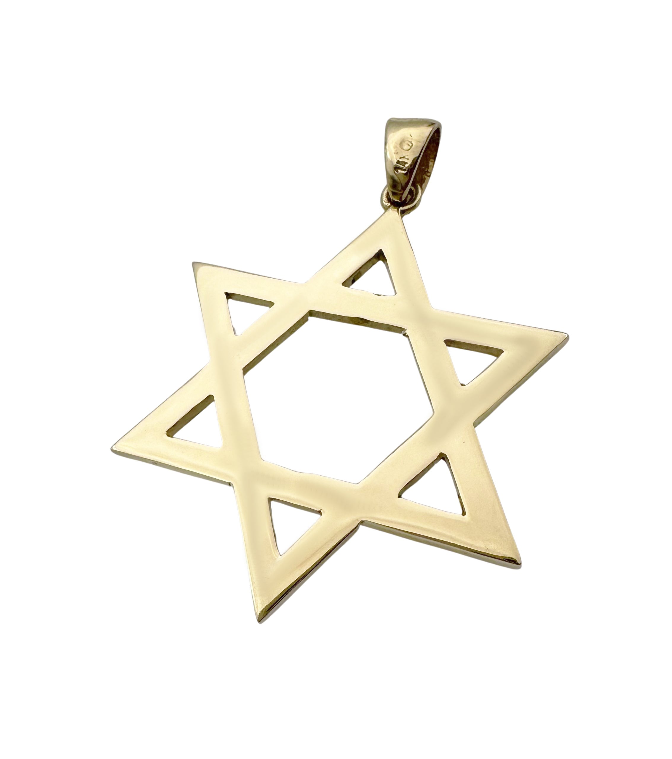 Classic 14K Gold Star of David Pendant