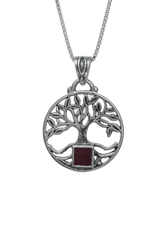 Jerusalem Nano Bible Torah Necklace Tree of Life Necklace Silver 925 Religious souvenirs