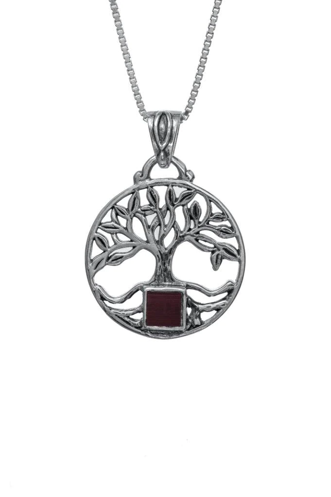 Jerusalem Nano Bible Torah Necklace Tree of Life Necklace Silver 925 Religious souvenirs