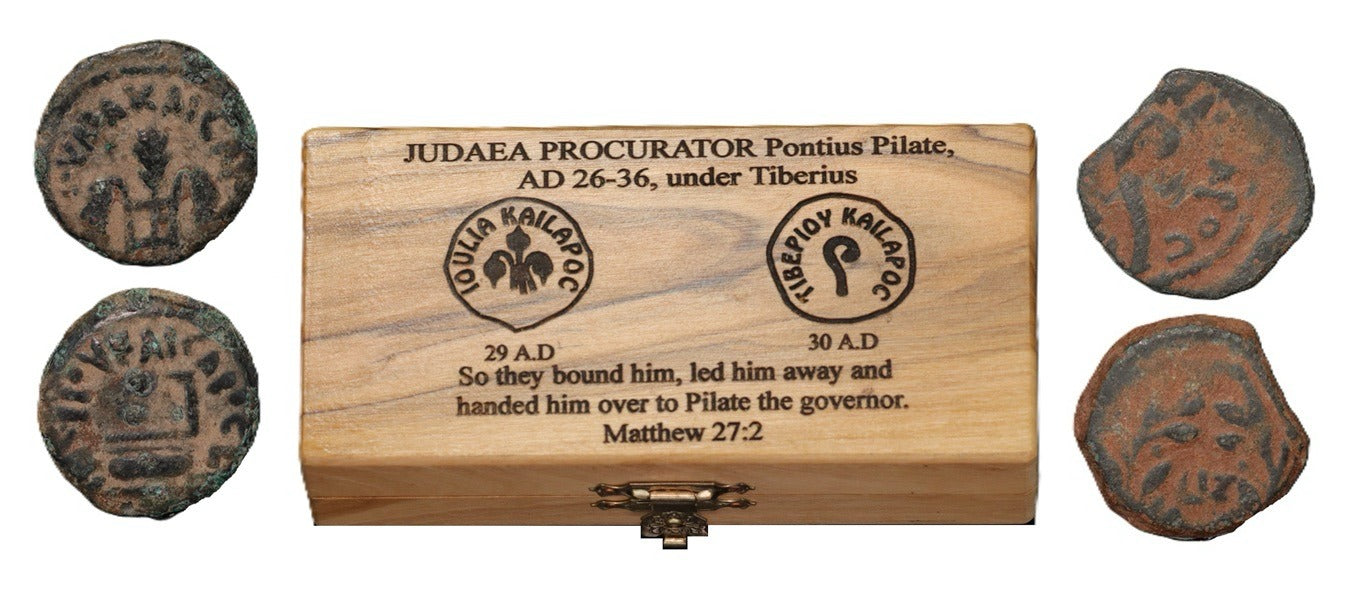 Pontius Pilate Coin Set – Judaea under Tiberius (AD 26–36) – Shop Jerusalem