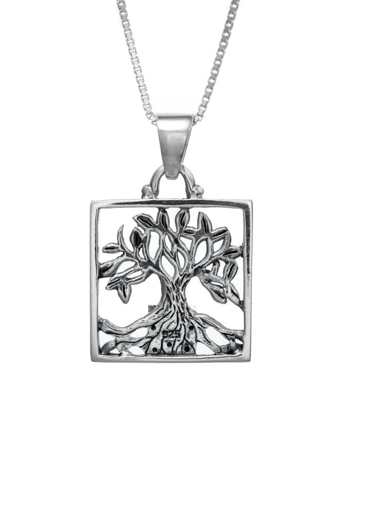 Jerusalem Nano Bible Torah Necklace Tree of Life Necklace Silver 925 Religious souvenirs