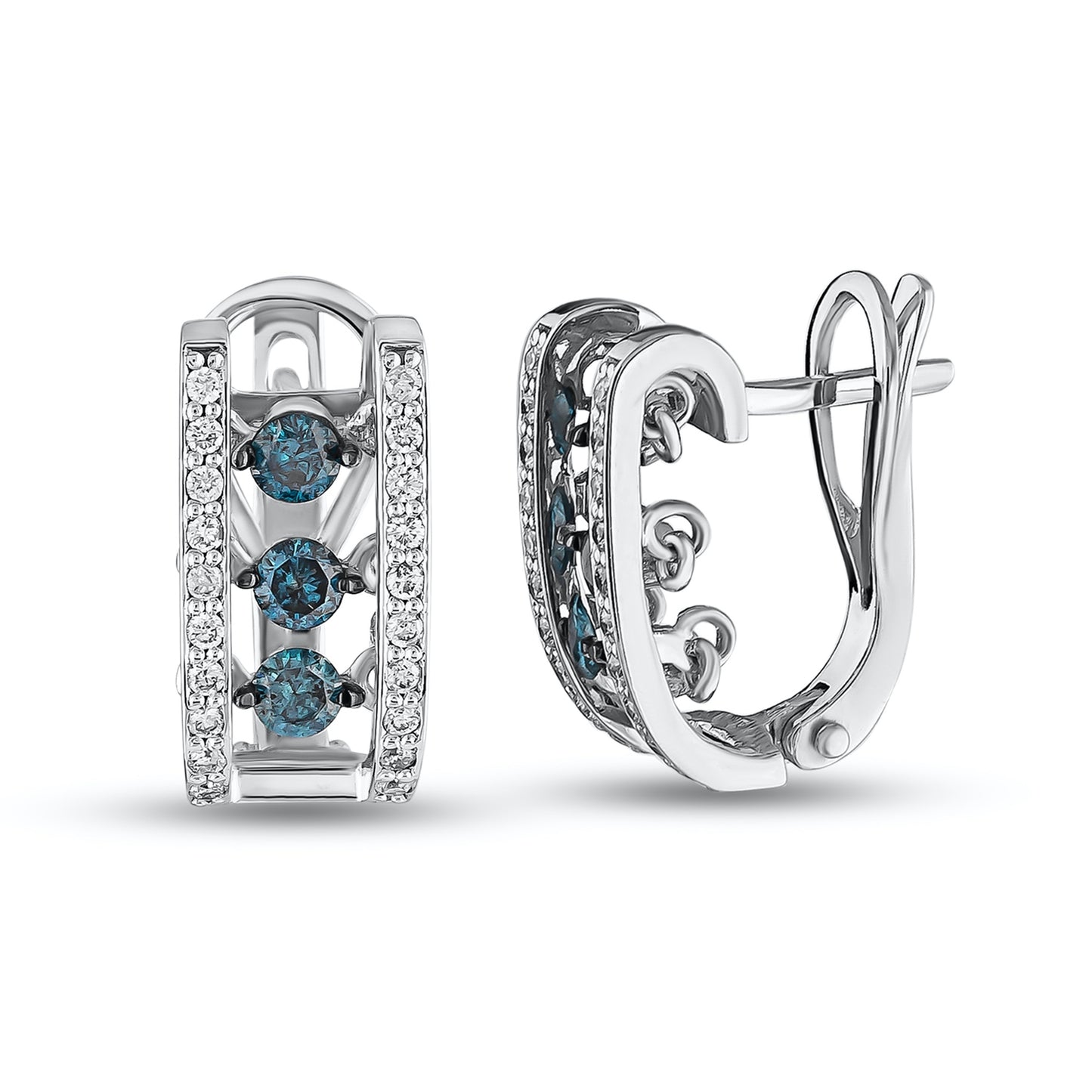 18K White Gold and Diamonds Salsa Earrings