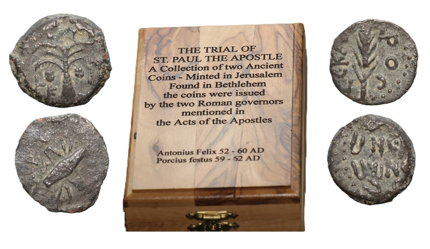 The Trial of St. Paul the Apostle – Ancient Judean Coin Set (52–62 AD)
