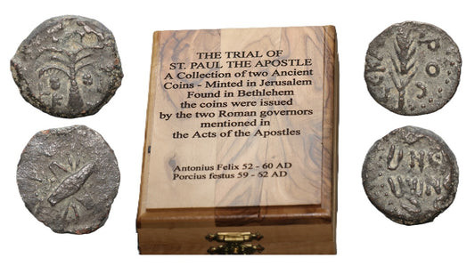 The Trial of St. Paul the Apostle – Ancient Judean Coin Set (52–62 AD)