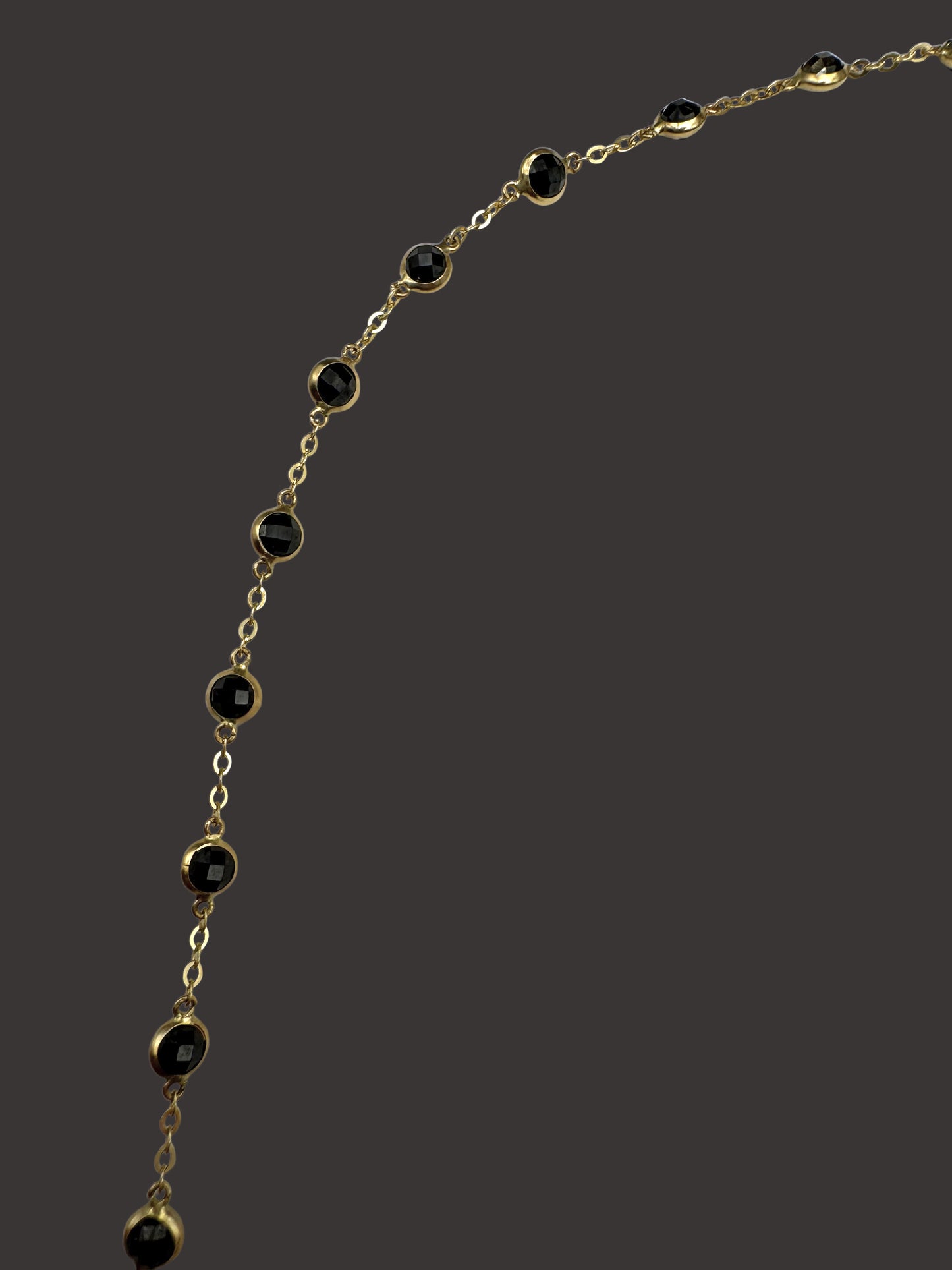 Solid 14K Gold Onyx Necklace – Timeless Elegance in Black & Gold
