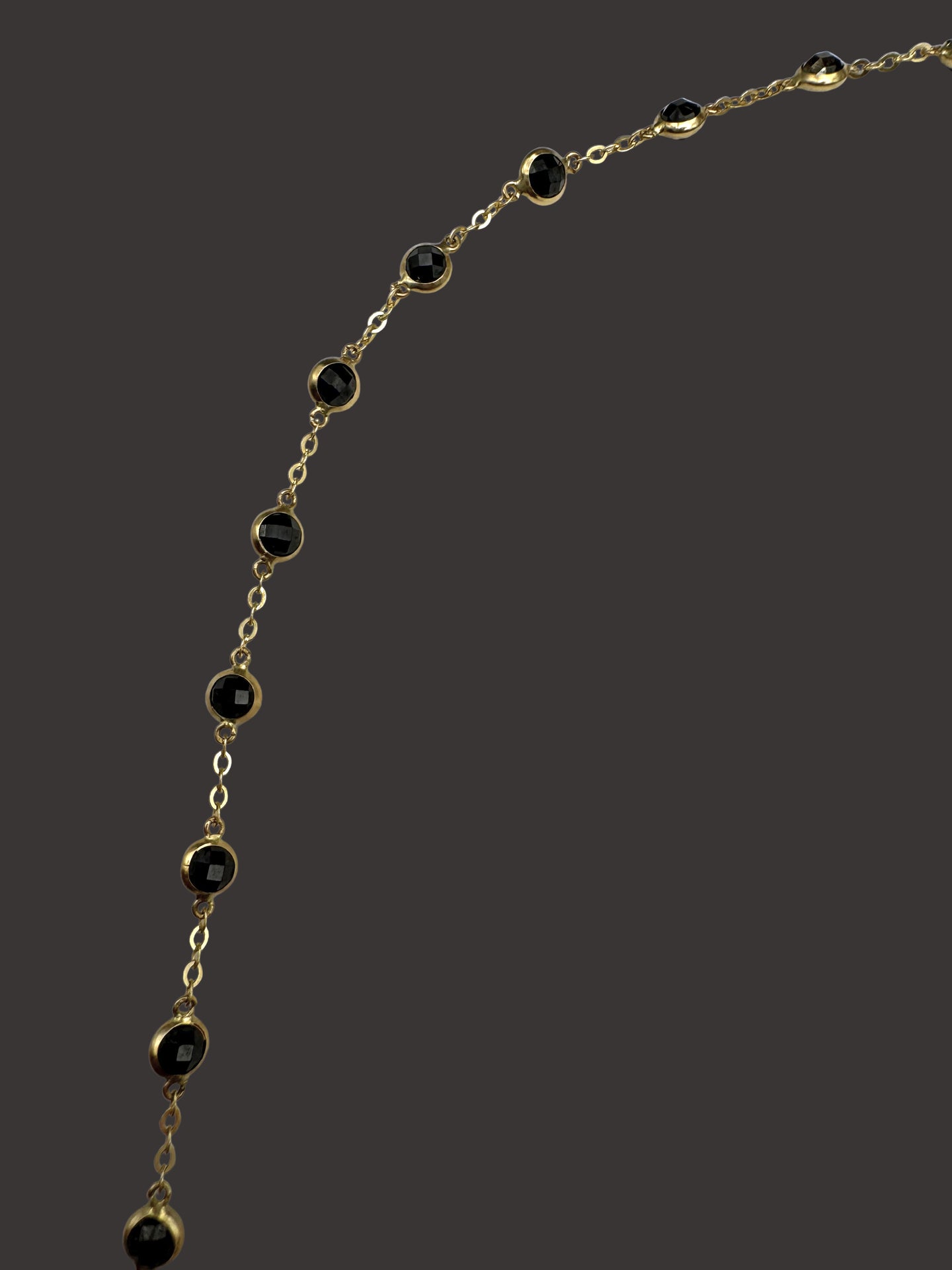 Solid 14K Gold Onyx Necklace – Timeless Elegance in Black & Gold