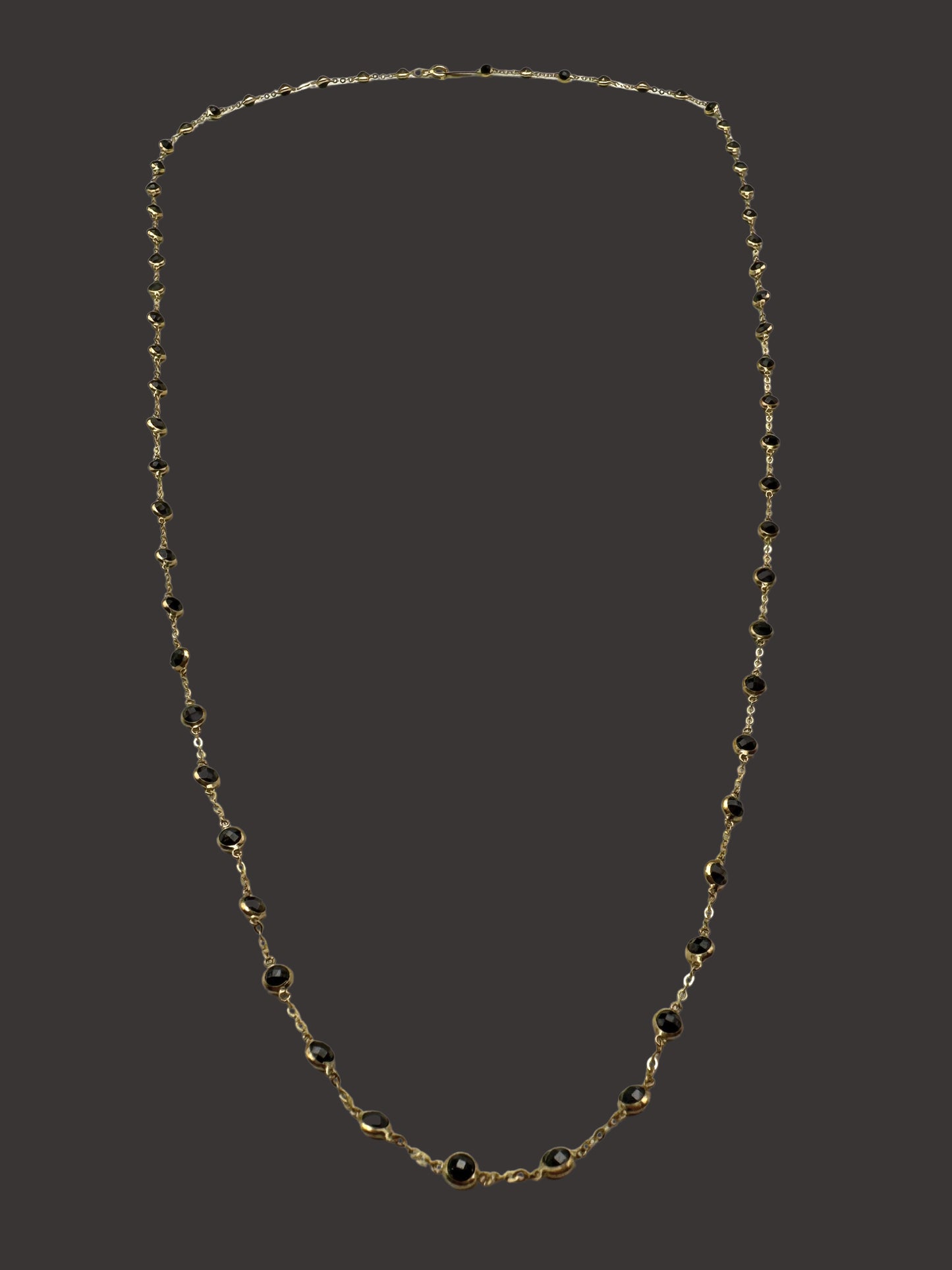 Solid 14K Gold Onyx Necklace – Timeless Elegance in Black & Gold
