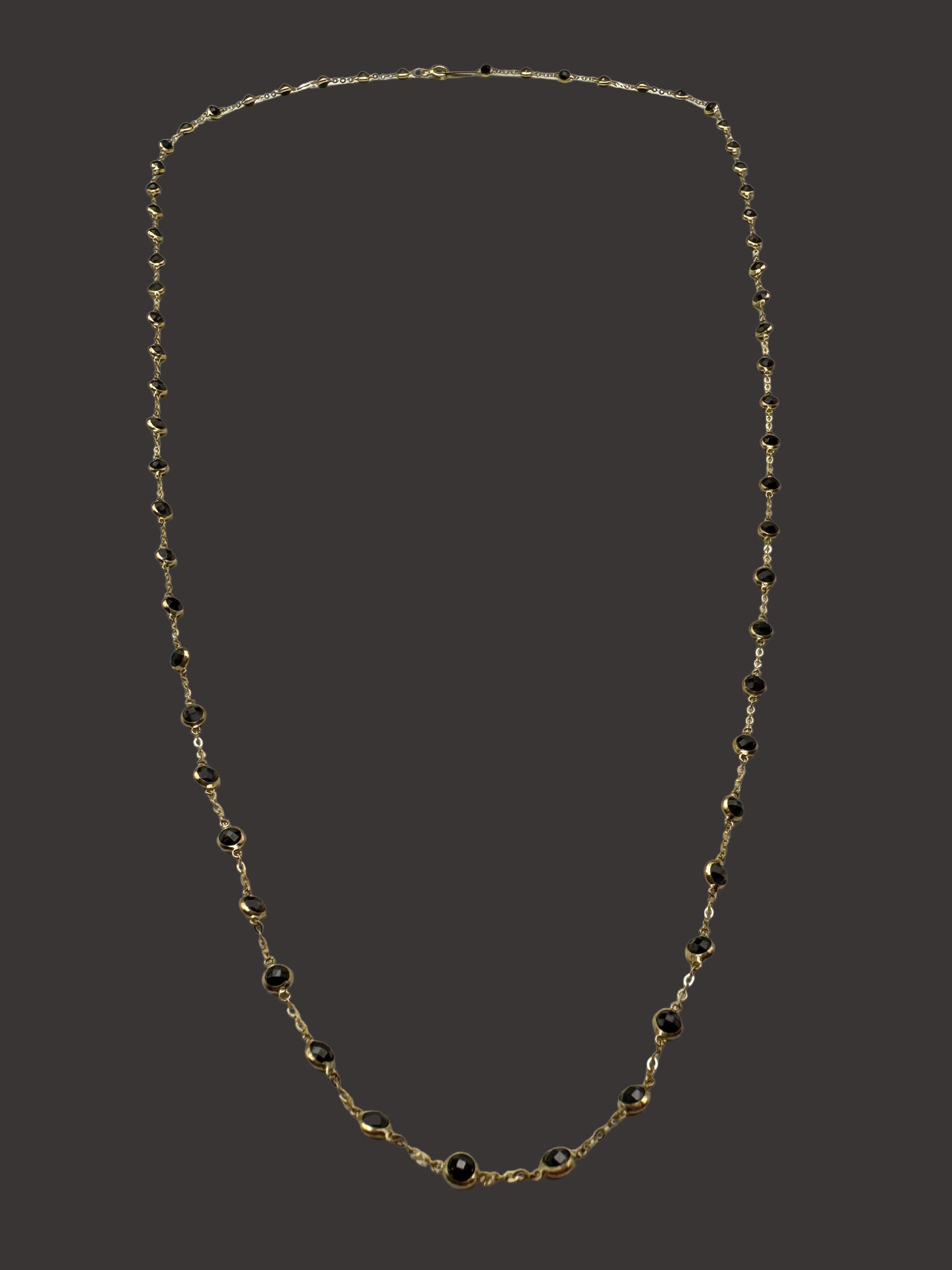 Solid 14K Gold Onyx Necklace – Timeless Elegance in Black & Gold