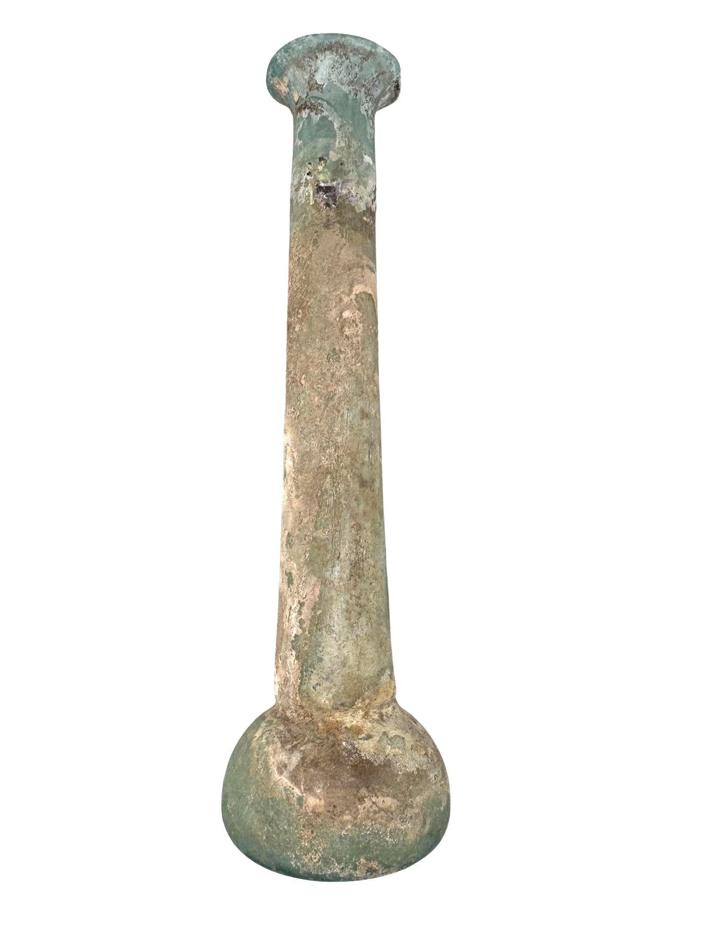 Large Ancient Roman Glass Cosmetic Flask