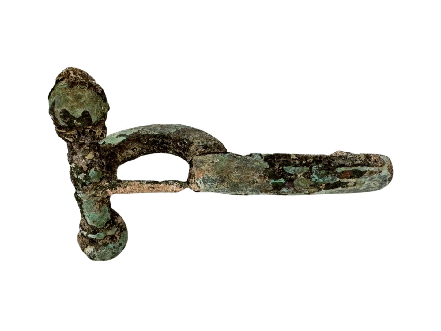 Bronze Roman Cross Bow Shaped Fibula Brooch