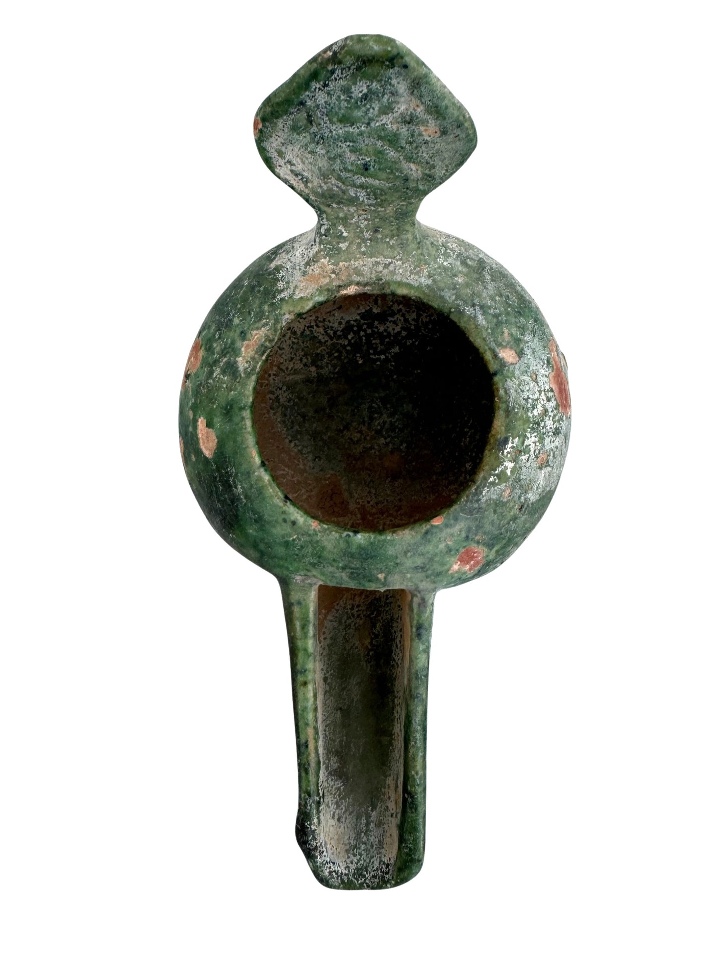 Ancient Islamic Clay Glazed Oil Lamp 1100 -1200 CE