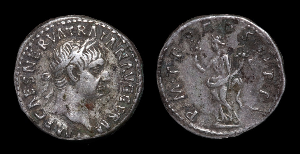 Silver Denarius of Trajan Coin– Imperial Rome
