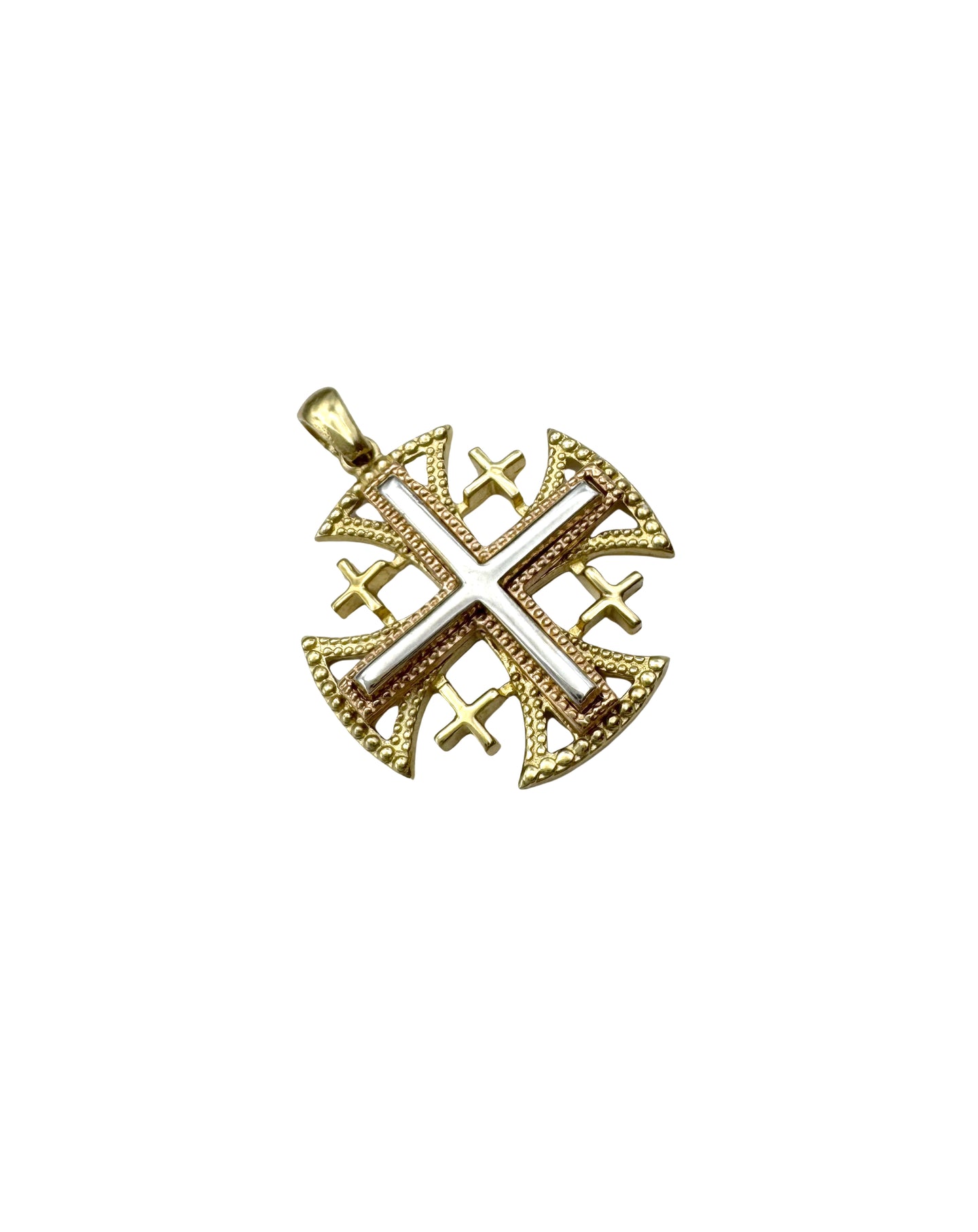 14K Gold Jerusalem Cross Pendant – A Timeless Symbol of Faith and Legacy