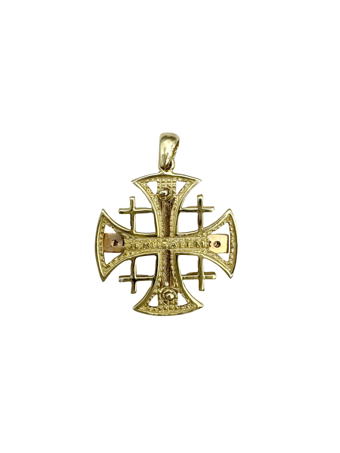 14K Gold Jerusalem Cross Pendant – A Timeless Symbol of Faith and Legacy