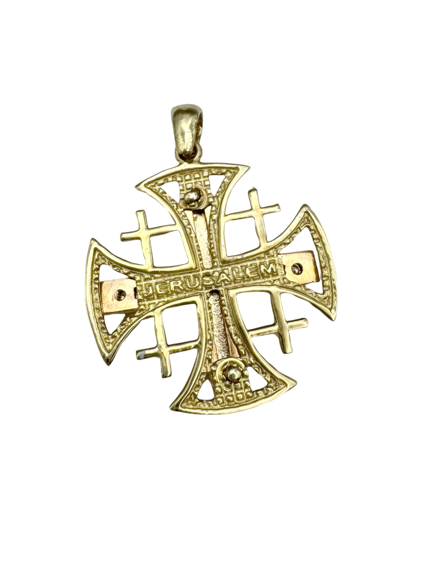 14K Gold Jerusalem Cross Pendant – A Timeless Symbol of Faith and Legacy