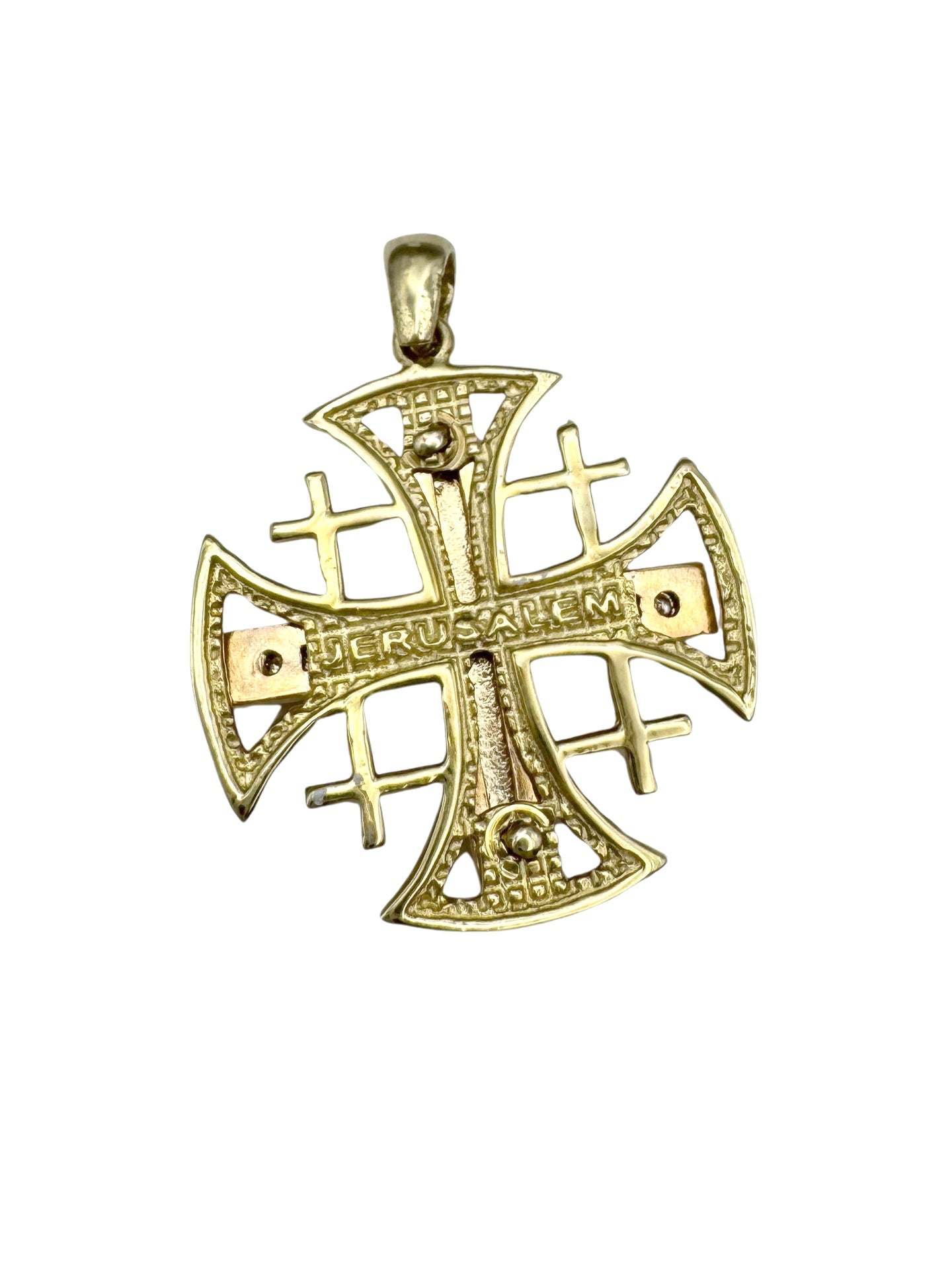 14K Gold Jerusalem Cross Pendant – A Timeless Symbol of Faith and Legacy