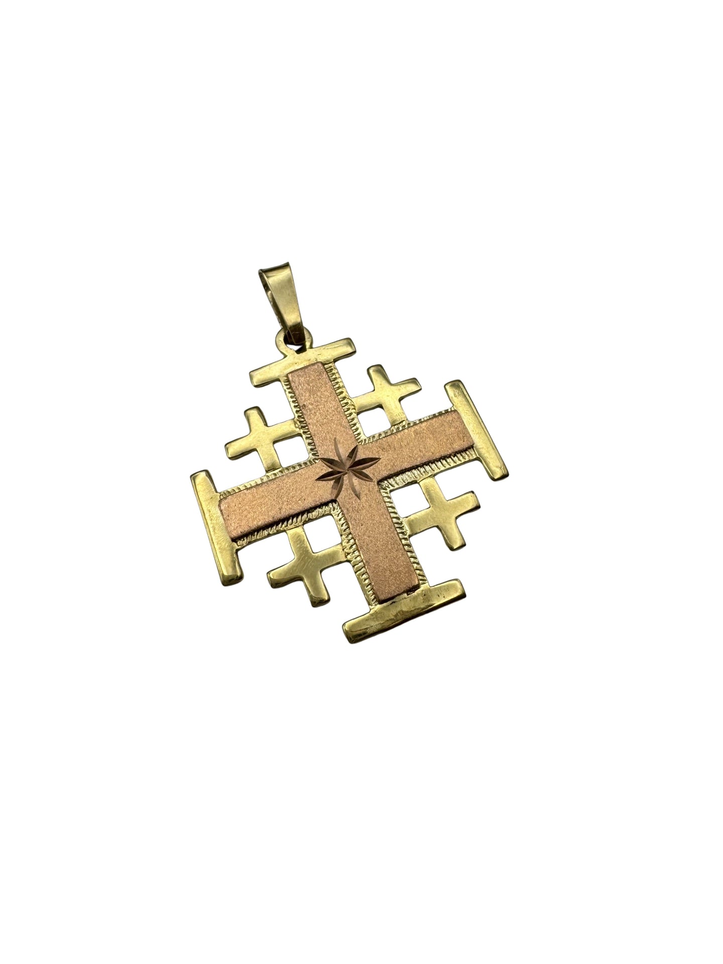 14K Gold Jerusalem Cross