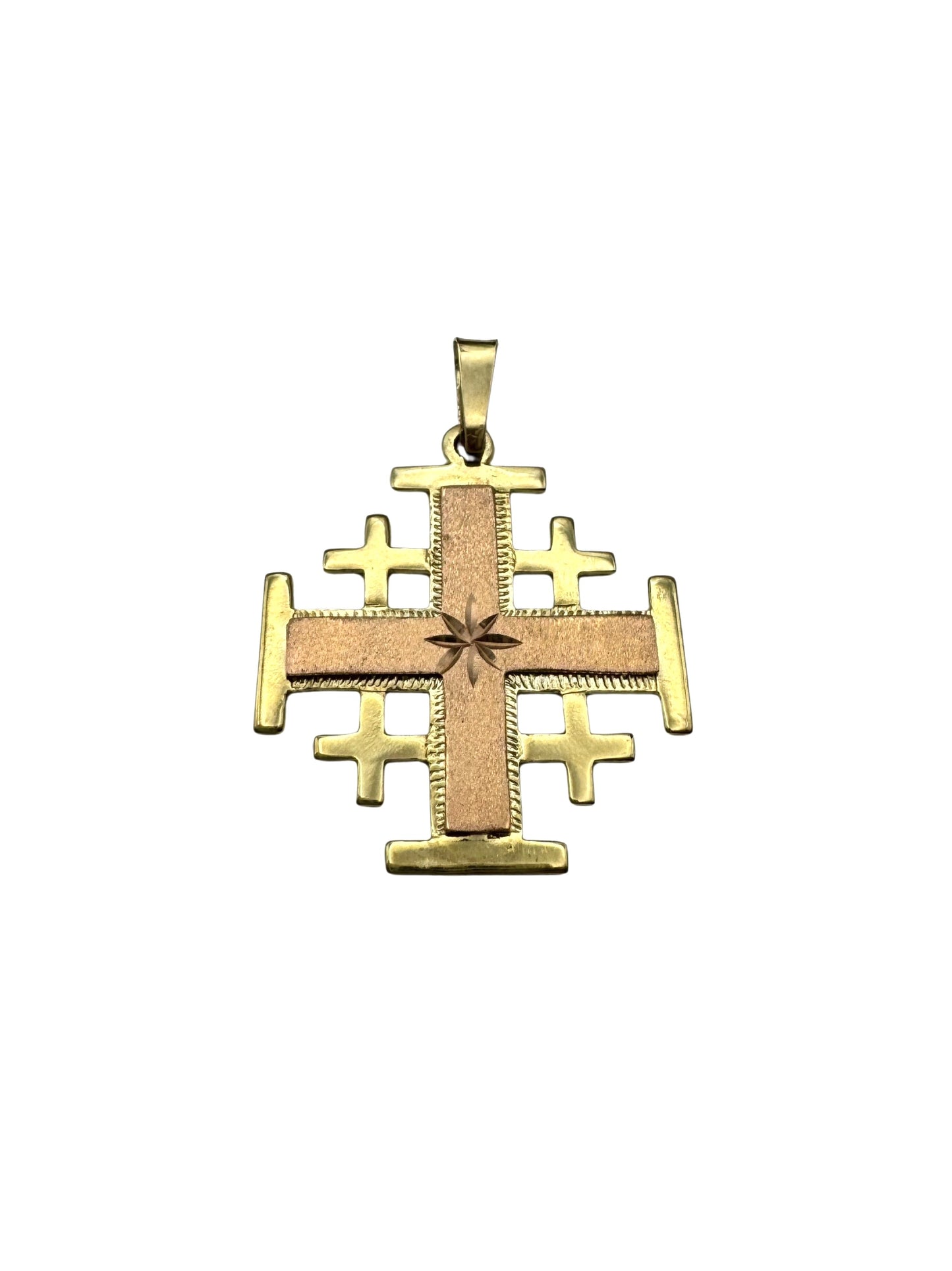 14K Gold Jerusalem Cross