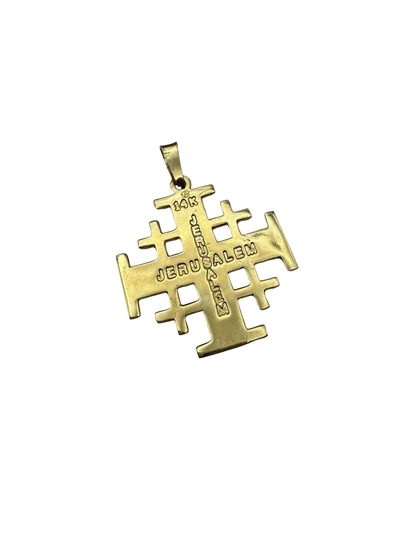 14K Gold Jerusalem Cross