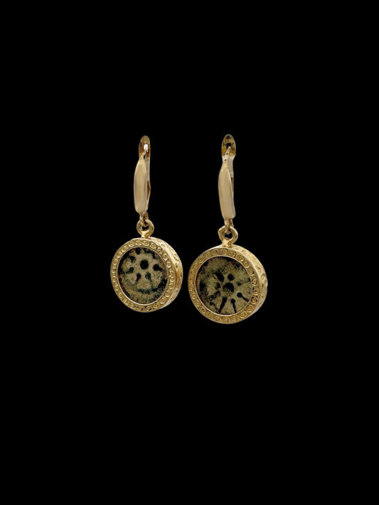 Ancient Widow’s Mite Jewish Maccabean Coin Set in 14k Gold Pendant