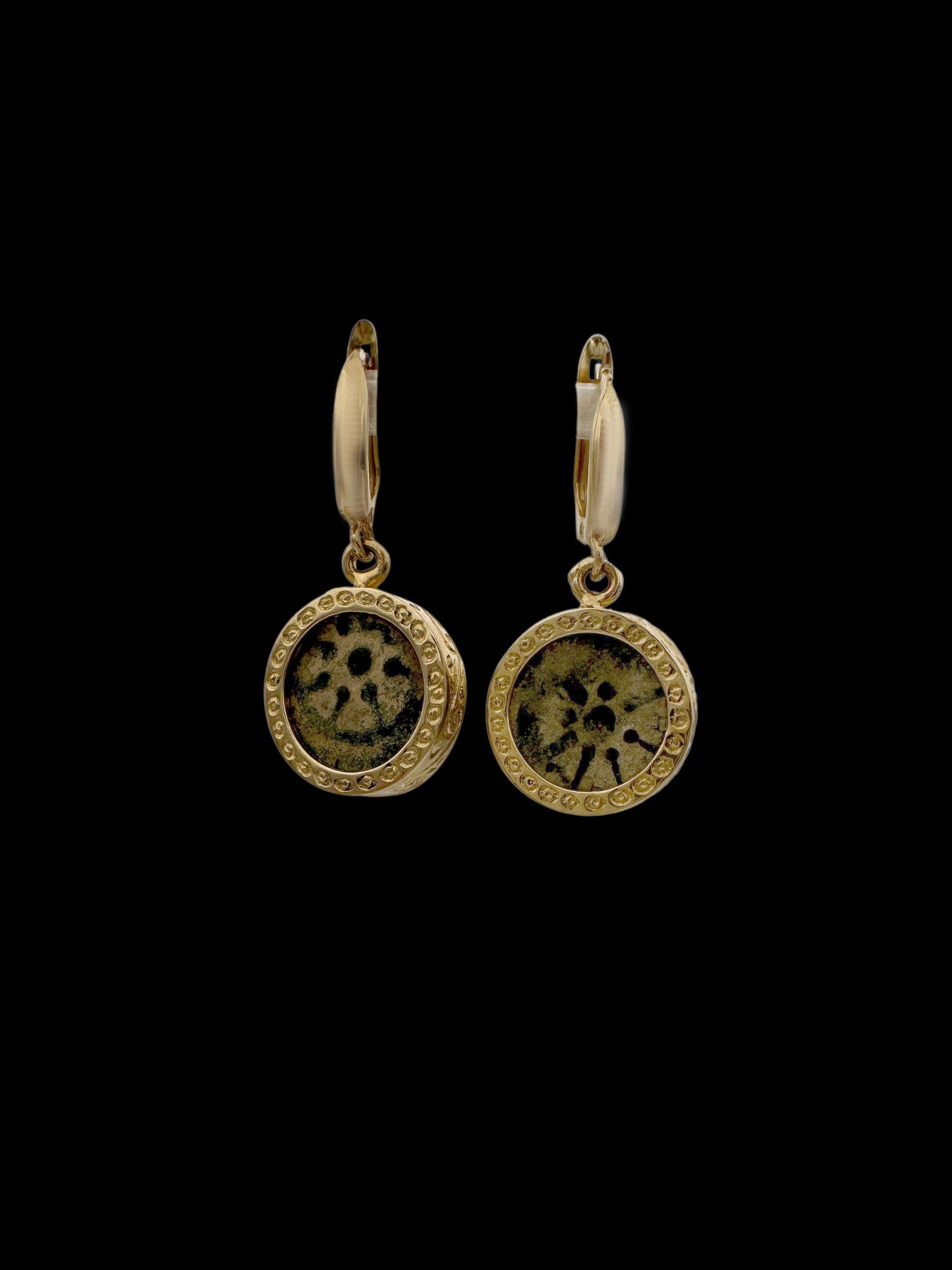 Ancient Widow’s Mite Jewish Maccabean Coin Set in 14k Gold Pendant
