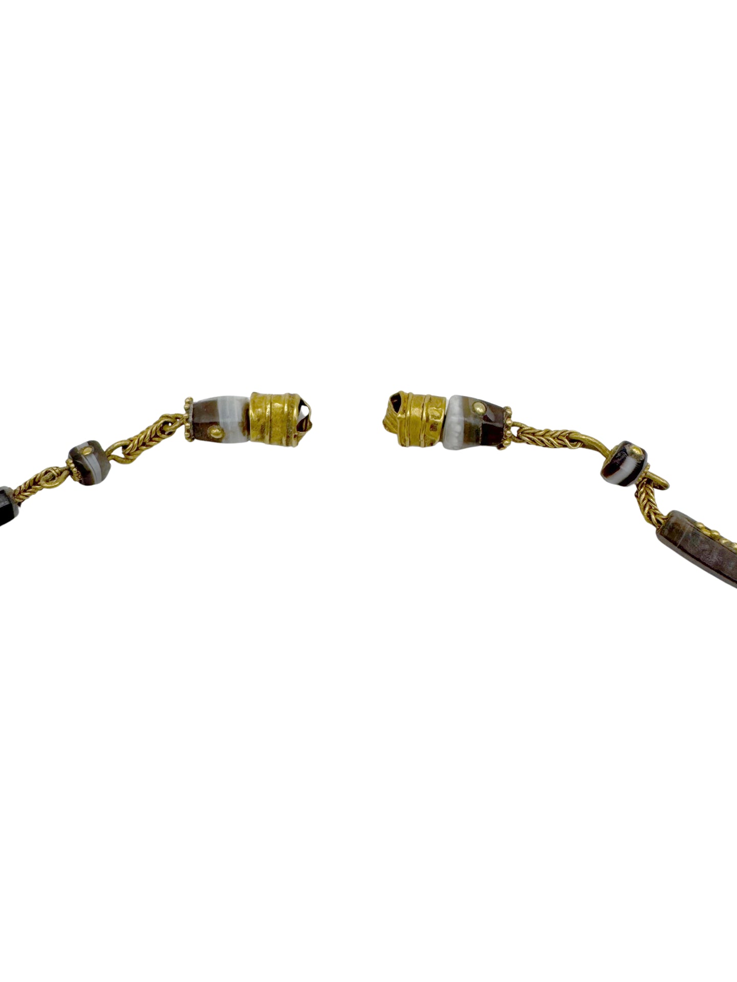 Royal 12th‑Century Crusader Gold & Agate “Lion of Jerusalem” Necklace