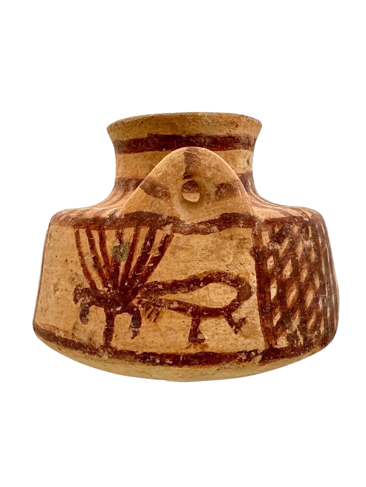 Ancient Terracotta Pyxis Locally Manufactured After the Mycenaean Prototype