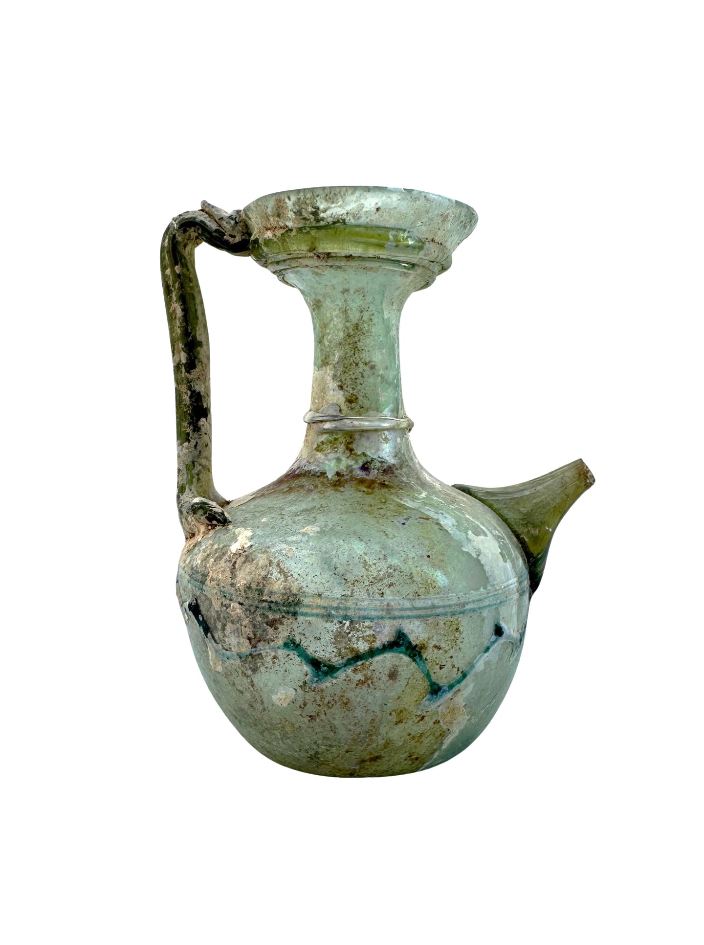 Ancient Roman Glass Cosmetic Juglet with spout