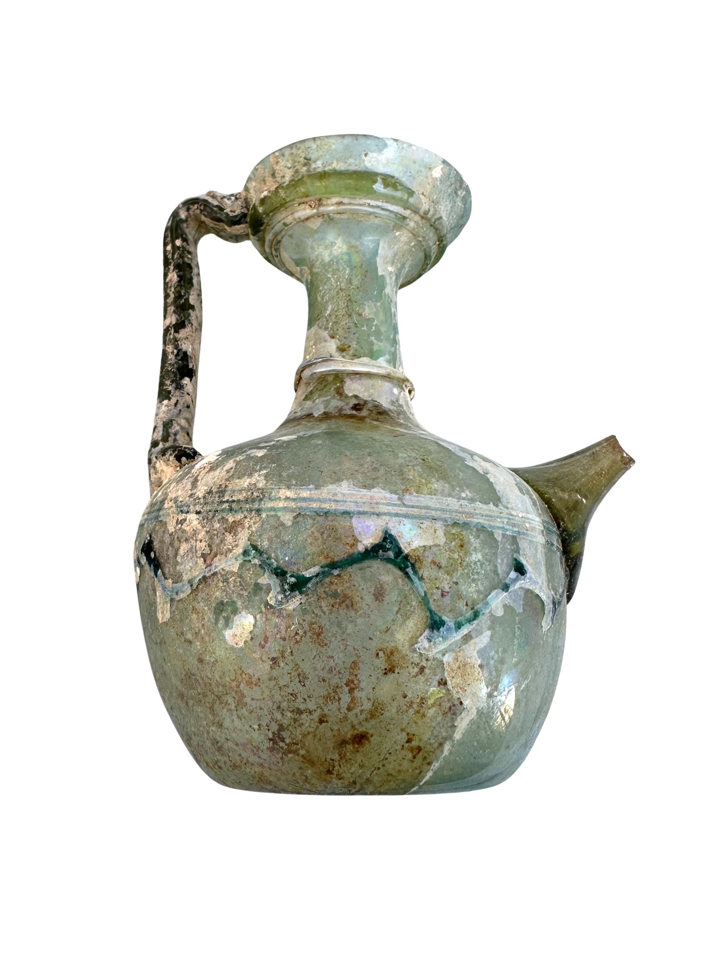 Ancient Roman Glass Cosmetic Juglet with spout