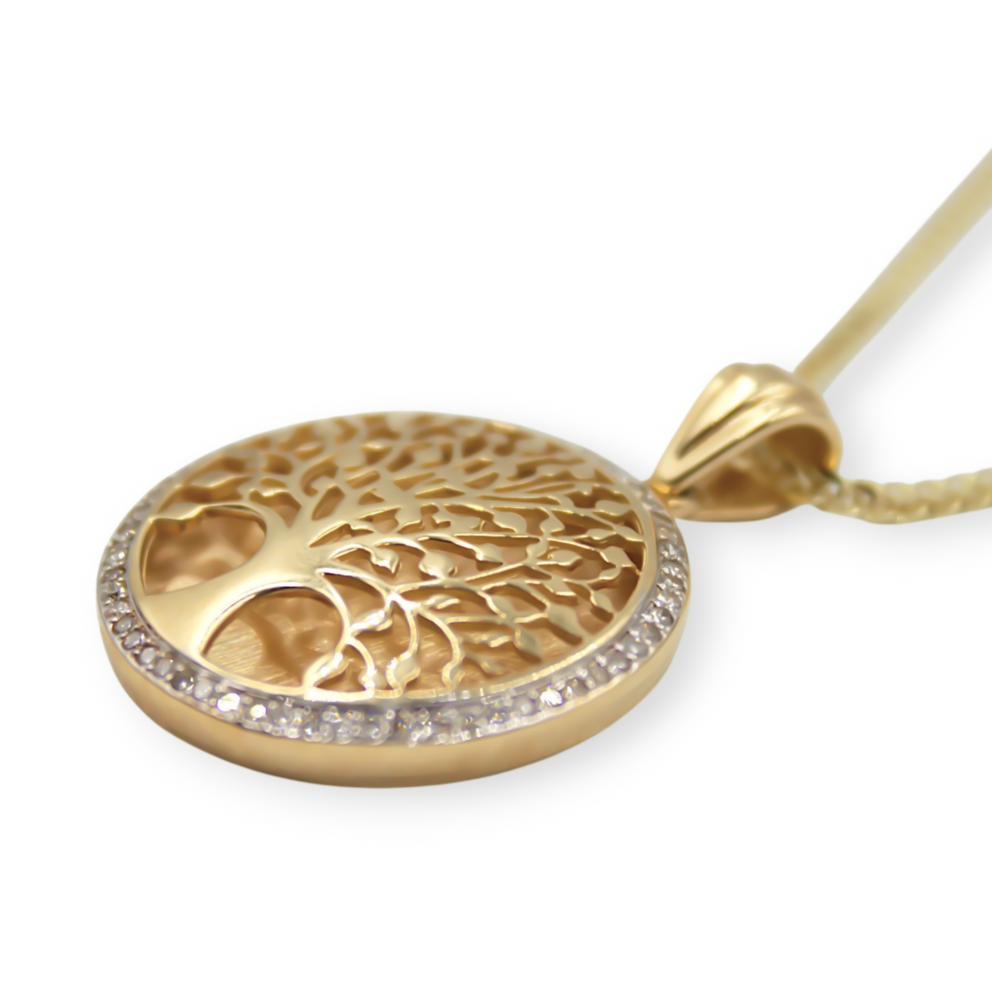 Tree of Life Pendant – 14K Gold & 60 Natural Diamonds