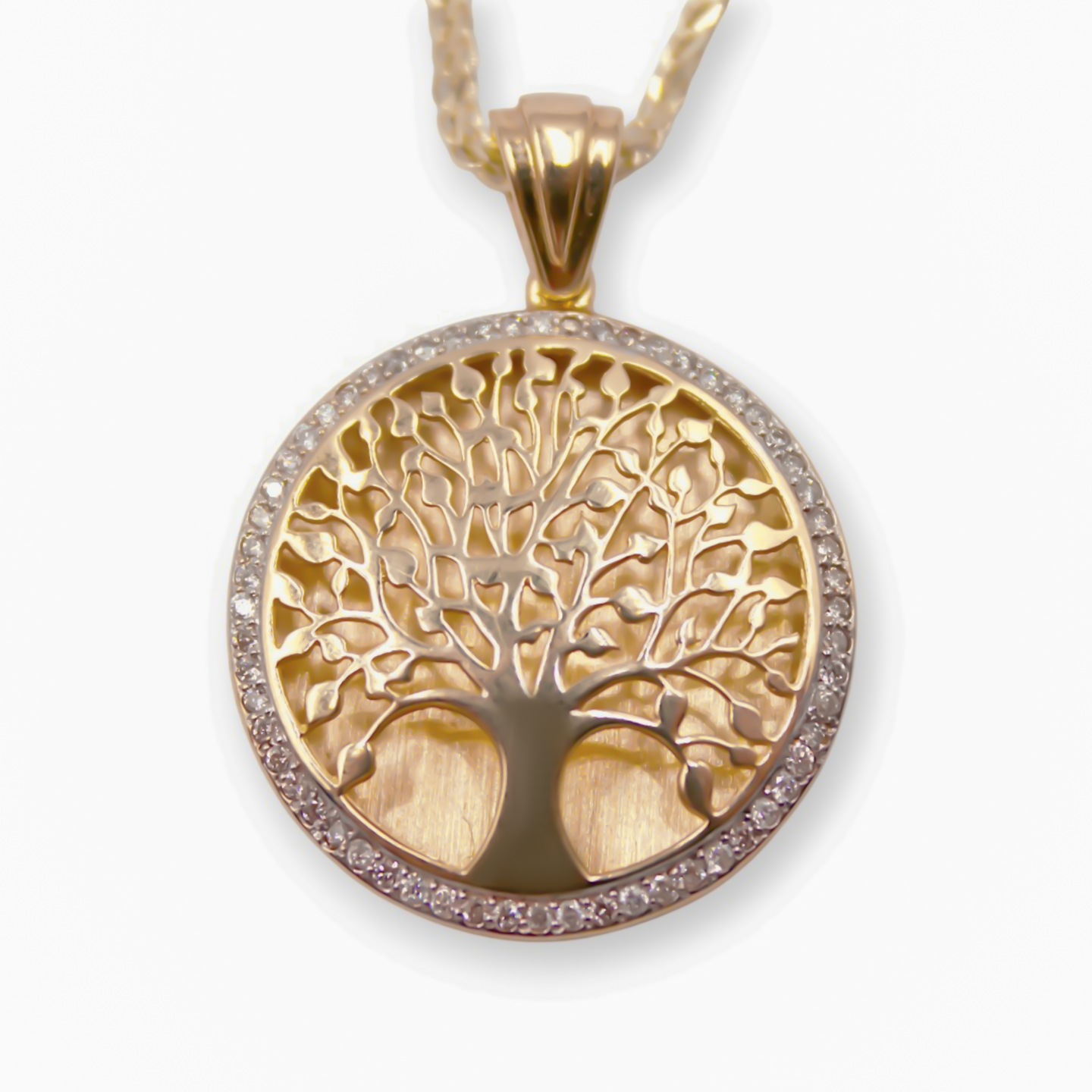 Tree of Life Pendant – 14K Gold & 60 Natural Diamonds