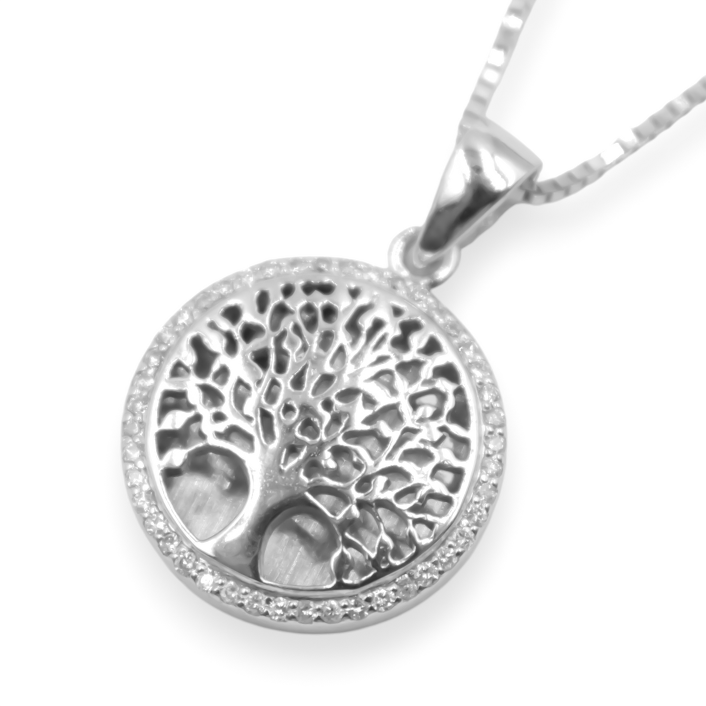 14K Tree of Life Pendant – 44 Natural Diamonds