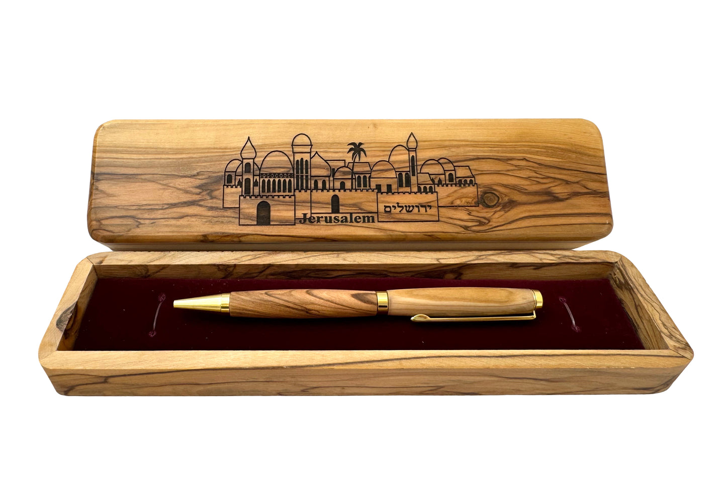Handcrafted Olive Wood Pen Set