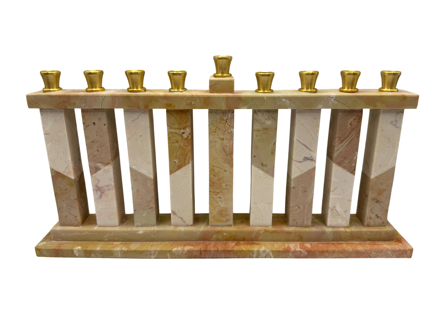 Stunning Hanukkiah in Jerusalem Stone - Premium Hanukkah Menorah