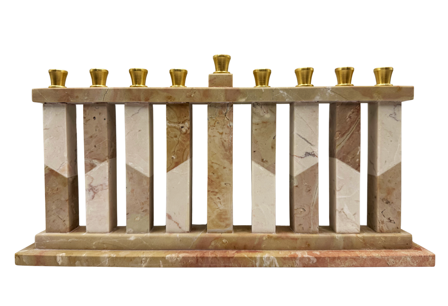 Stunning Hanukkiah in Jerusalem Stone - Premium Hanukkah Menorah