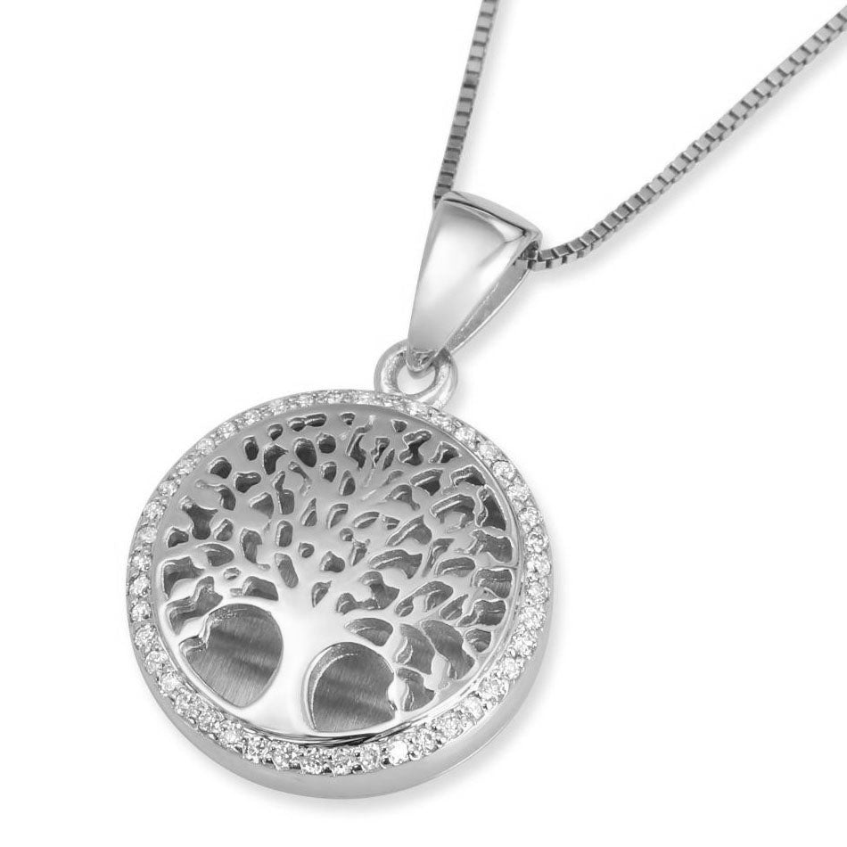 14K Gold & Diamonds Tree of Life Pendant 44 Diamonds Yellow/White/Rose Gold